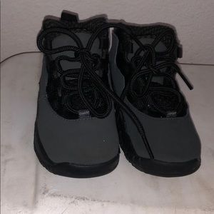 Black and grey Jordan 10
